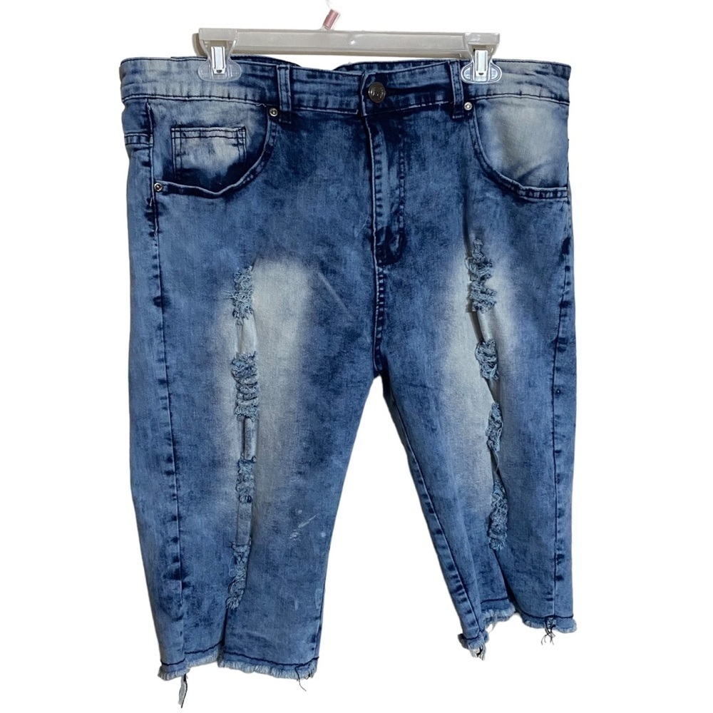 Argonaut Nation men’s distressed denim shorts size 38